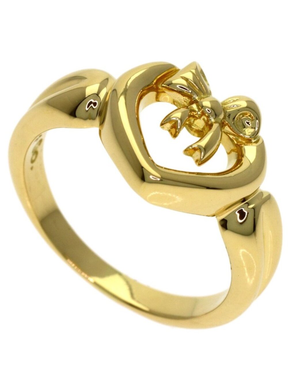 Tiffany & Co Heart with Bow Ring 18k Yellow Gold